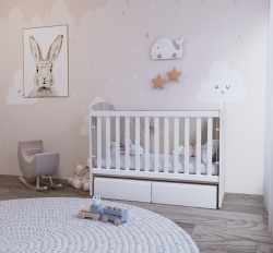 Кошара Бамби 60/120 скандинавски дъб+бял - Img 2