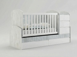 Обзавеждане с кошара Съни, скрин Съни, Гардероб Съни в цвят Антик+Бял - Img 2