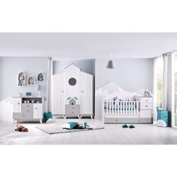 Трикрилен детски гардероб BIRD HOUSE - Img 4