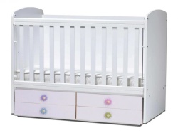 Бебешка кошара Деси 60/120 бяла - Img 2