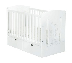 Бебешка кошара от МДФ Krista/Telma - боядисана решетка с фиксирани ламели - Img 1