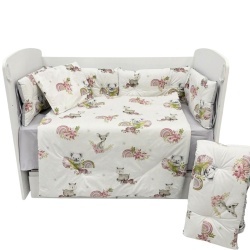 Бебешки спален комплект Бамби със сиво Ластик Цип Comfort Line - Img 3