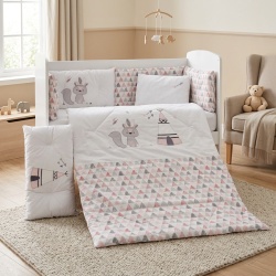 Бебешки спален комплект Бродерия Индианец розов Ластик Цип Comfort Line