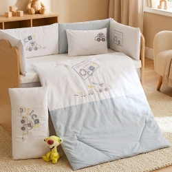 Бебешки спален комплект Бродерия Кола Ластик Цип Comfort Line - Img 7