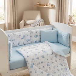 Бебешки спален комплект ЗОО БУКВИ СИНИ Ластик Цип Comfort Line