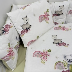 Бебешки спален комплект Сърничка със зелено - Img 1