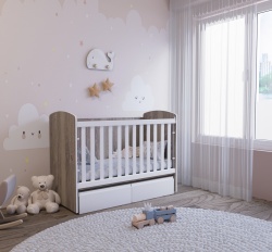 Кошара Бамби 60/120 северен дъб+бял - Img 3