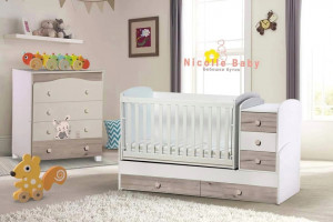 ОБЗАВЕЖДАНЕ КОШАРА НИА БЯЛ+СЕВЕРЕН ДЪБ И СКРИН ЗАЙЧЕ БЯЛ+СЕВЕРЕН ДЪБ