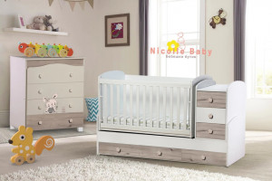 ОБЗАВЕЖДАНЕ С КОШАРА ДЕСИ МАКСИ БЯЛ+СЕВЕРЕН ДЪБ И СКРИН ЗАЙЧЕ БЯЛ+СЕВЕРЕН ДЪБ