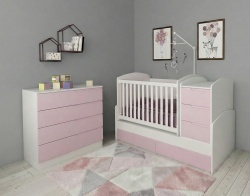 БЕБЕШКА КОШАРА СЪНИ и СКРИН СЪНИ цвят Бял+Розов - Img 3