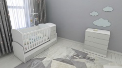 БЕБЕШКА КОШАРА СЪНИ и СКРИН СЪНИ цвят Бял+СИВ