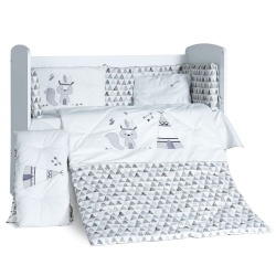 Бебешки спален комплект Бродерия Индианец сив Ластик Цип Comfort Line - Img 2