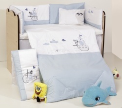 Бебешки спален комплект Бродерия Пират Ластик Цип Comfort Line - Img 2