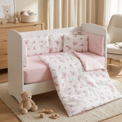 Бебешки спален комплект ЗОО БУКВИ РОЗОВ Ластик Цип Comfort Line - Img 4