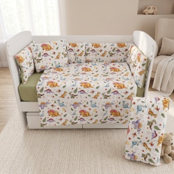 Бебешки спален комплект Сладки Динозавърчета Ластик Цип Comfort Line - Img 5