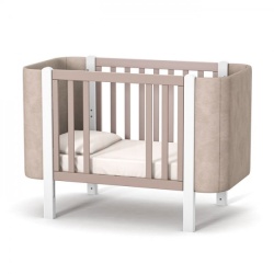 Бебешко креватче Монако ВЕЛУР КАПУЧИНО - БЯЛ - Img 3