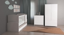 Обзавеждане с кошара Съни, скрин Съни, Гардероб Съни в цвят КАШМИР+Бял - Img 2