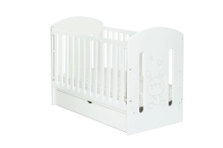 Бебешка кошара от МДФ Sofia боядисана решетка с фиксирани ламели - Img 1