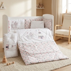 Бебешки спален комплект Бродерия Индианец розов Ластик Цип Comfort Line - Img 5