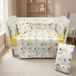 Бебешки спален комплект Слънчева Дъга Ластик Цип Comfort Line - Img 6