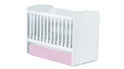 Кошара Бамби 60/120 бял+розов