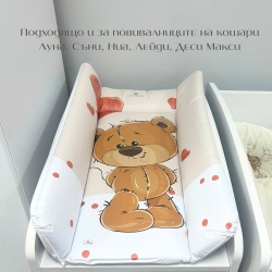 Мека подложка за повиване 50х70 Teddy bear - Img 2