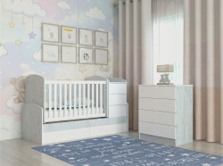 Обзавеждане с кошара Съни, скрин Съни, Гардероб Съни в цвят Антик+Бял - Img 3