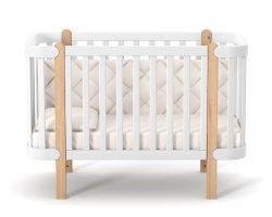 Бебешка кошара Монако ЧИСТО БЯЛО + Колелца - Img 7