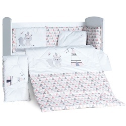 Бебешки спален комплект Бродерия Индианец розов Ластик Цип Comfort Line - Img 2