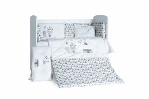 Бебешки спален комплект Бродерия Индианец сив