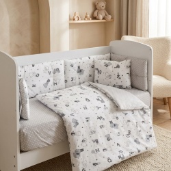 Бебешки спален комплект ЗОО БУКВИ СИВ Ластик Цип Comfort Line - Img 3