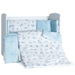 Бебешки спален комплект ЗОО БУКВИ СИНИ Ластик Цип Comfort Line - Img 2
