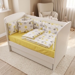 Бебешки спален комплект Слънчева Дъга Ластик Цип Comfort Line - Img 2
