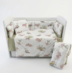 Бебешки спален комплект Сърничка със зелено - Img 2