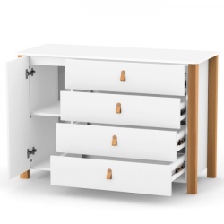 Детски скрин Монако 1200 (120см) БЯЛ-БУК - Img 2