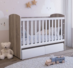 Кошара Бамби 60/120 северен дъб+бял - Img 1