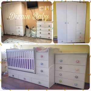 ОБЗАВЕЖДАНЕ С КОШАРКА ДЕСИ МАКСИ, СКРИН И ТРИКРИЛЕН ГАРДЕРОБ