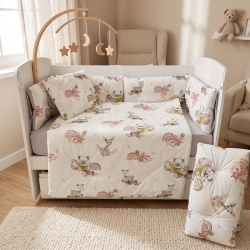 Бебешки спален комплект Бамби със сиво Ластик Цип Comfort Line