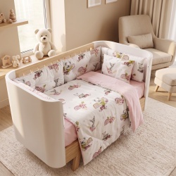 Бебешки спален комплект Бамби с розово Ластик Цип Comfort Line - Img 3