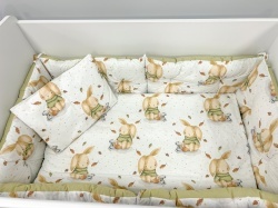 Бебешки спален комплект Моето Зайче със зелено - Img 2