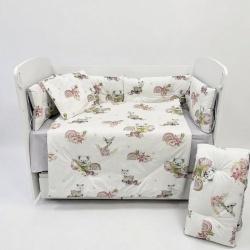 Бебешки спален комплект Сърничка със сиво