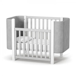 Комплект Кошара Монако 5в1 Велур Сиво + Бяло - Img 6