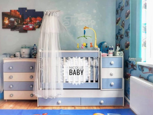 КОШАРА ЛЕЙДИ БЯЛ+СИН И СКРИН БЯЛ+СИН