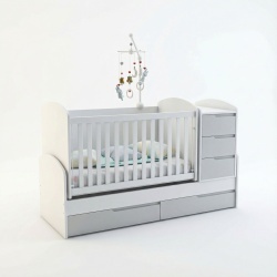 БЕБЕШКА КОШАРА СЪНИ и СКРИН СЪНИ цвят Бял+СИВ - Img 2