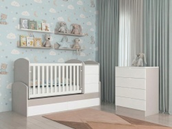 БЕБЕШКА КОШАРА СЪНИ и СКРИН СЪНИ цвят КАШМИР+Бял