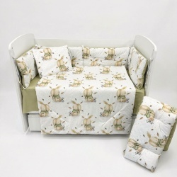 Бебешки спален комплект Моето Зайче със зелено - Img 2