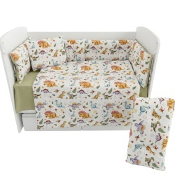 Бебешки спален комплект Сладки Динозавърчета Ластик Цип Comfort Line