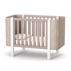 Бебешко креватче Монако ВЕЛУР КАПУЧИНО - БЯЛ - Img 1