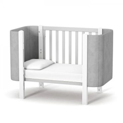 Комплект Кошара Монако 5в1 Велур Сиво + Бяло - Img 3