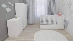 Обзавеждане с кошара Съни, скрин Съни, Гардероб Съни в цвят Бял - Img 2